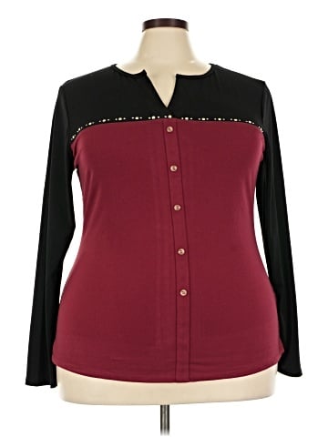 NY Collection Long Sleeve Blouse (view 1)