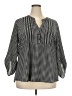 Studio Works Houndstooth Black 3/4 Sleeve Blouse Size 2X - photo 1