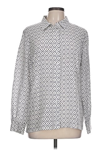 Pure Collection Long Sleeve Silk Top (view 1)