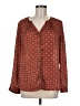 Roz & Ali 100% Polyester Red Long Sleeve Blouse Size M - photo 1