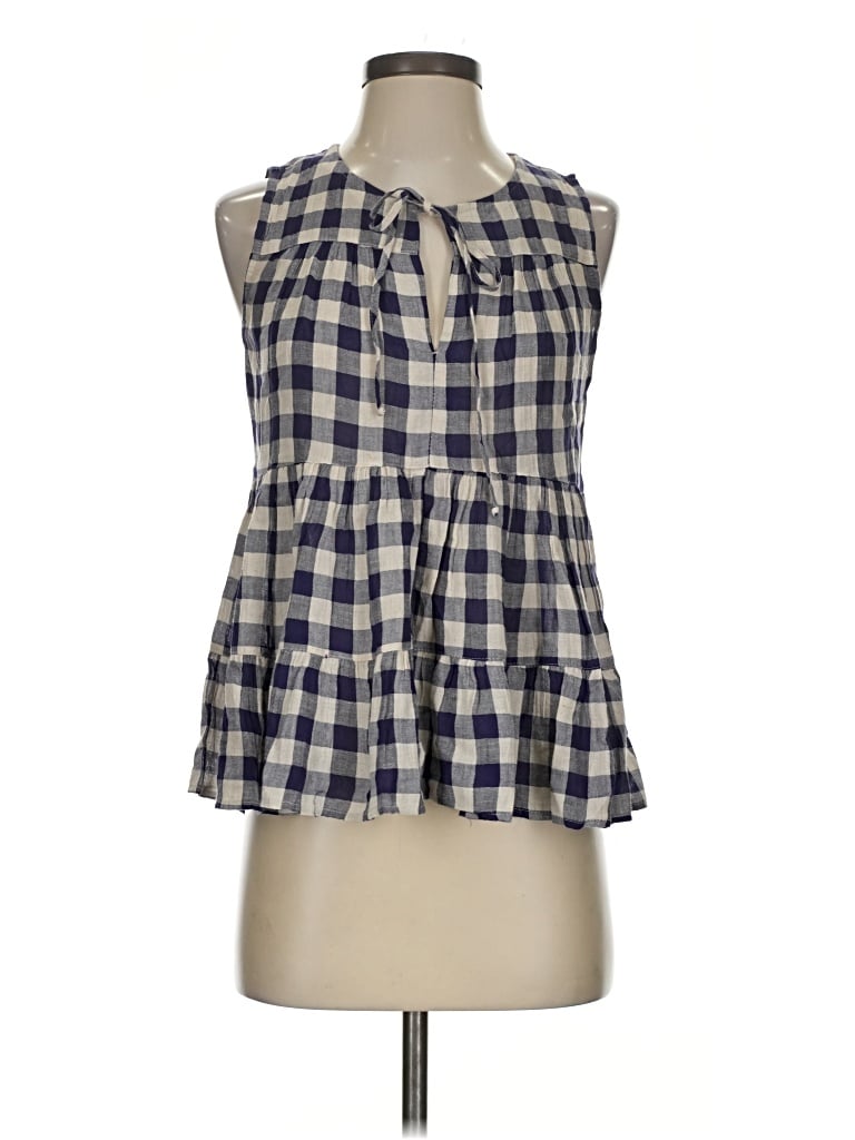 Pre-owned 11.1. Tylho Sleeveless Blouse In Blue