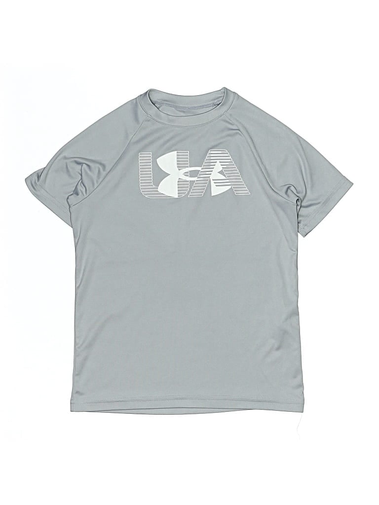 Pre-owned Under Armour Kids' Active T-shirt In Silver