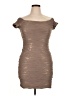 Brat Star 100% Polyester Metallic Brown Cocktail Dress Size XL - photo 1