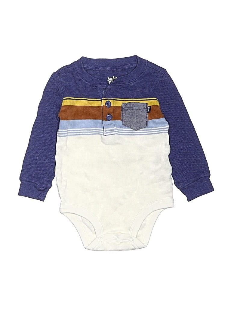 Pre-owned Baby B'gosh Babies' Long Sleeve Onesie In Blue