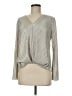 Chenault 100% Polyester Metallic Silver Long Sleeve Blouse Size M - photo 1