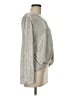 Chenault 100% Polyester Metallic Silver Long Sleeve Blouse Size M - photo 4