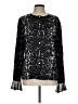 St. John Black Long Sleeve Silk Top Size 10 - photo 1