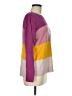 Lands' End 100% Cotton Color Block Purple Pullover Sweater Size M - photo 4