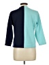 Nina Leonard Color Block Teal Cardigan Size L - photo 2