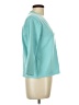 Nina Leonard Color Block Teal Cardigan Size L - photo 4