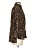 MICHAEL Michael Kors Animal Print Brown Long Sleeve Blouse Size P (petite) - photo 4