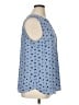 Talbots 100% Polyester Blue Sleeveless Blouse Size XL - photo 4