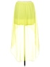 Express 100% Polyester Solid Green Yellow Casual Skirt Size L - photo 2