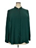 Torrid 100% Polyester Green Long Sleeve Blouse Size 2X Plus (2) - photo 1