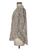 Lush 100% Polyester Animal Print Tan 3/4 Sleeve Blouse Size M - photo 5
