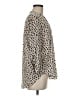 Lush 100% Polyester Animal Print Tan 3/4 Sleeve Blouse Size M - photo 4
