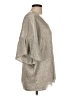 Vanessa Virginia Metallic Silver 3/4 Sleeve Blouse Size L - photo 4