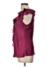Sunny Leigh 100% Polyester Burgundy Sleeveless Blouse Size L - photo 5