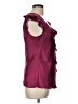 Sunny Leigh 100% Polyester Burgundy Sleeveless Blouse Size L - photo 4