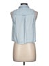 Forever 21 Blue Sleeveless Button-Down Shirt Size L - photo 2