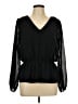 Nine West 100% Polyester Black Long Sleeve Blouse Size L - photo 1