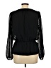 Nine West 100% Polyester Black Long Sleeve Blouse Size L - photo 2