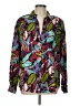Unbranded Print Green Long Sleeve Blouse Size L (estimated) - photo 1