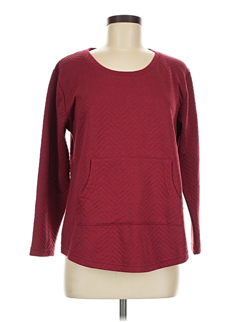 Assorted Brands Pullover Sweater In Burgundy