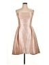 Alfred Sung 100% Polyester Metallic Tan Cocktail Dress Size 16 - photo 1