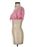 Pull&Bear Pink Short Sleeve Blouse Size S - photo 5