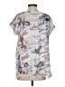 Johnny Was 100% Cotton Silver Short Sleeve Blouse Size XS - photo 2