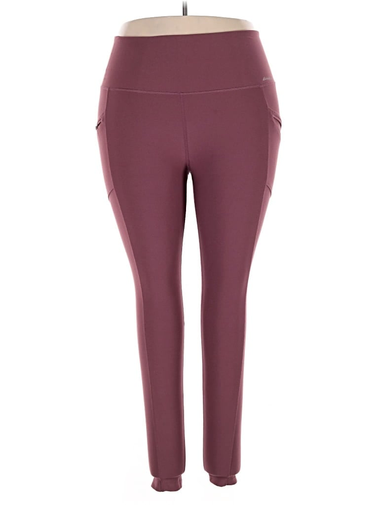 Pre-owned Eddie Bauer Active Pants In Burgundy