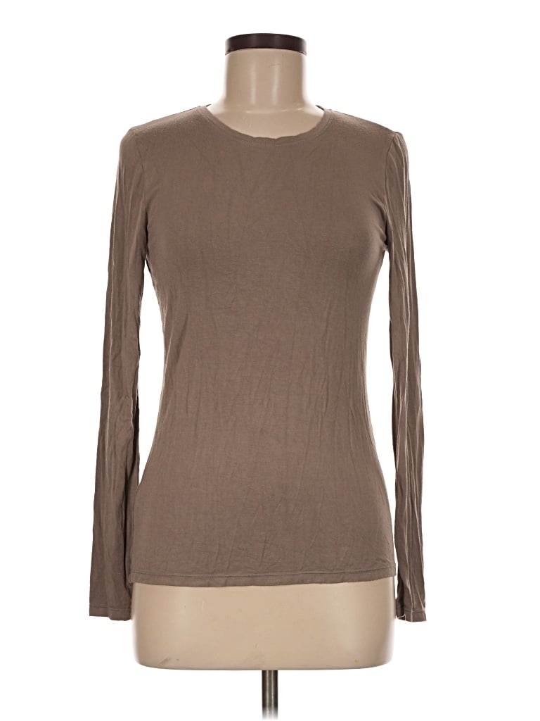 Pre-owned Ann Taylor Long Sleeve T-shirt In Brown