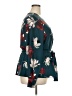 Halogen 100% Polyester Floral Teal Long Sleeve Blouse Size 2X - photo 4