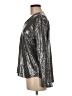 Pure Amici Metallic Silver Long Sleeve Top Size M - photo 5
