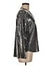 Pure Amici Metallic Silver Long Sleeve Top Size M - photo 4