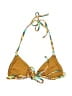 Unbranded Chevron-herringbone Yellow Swimsuit Top Size P (estimated, petite) - photo 2