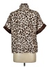 Unbranded Animal Print Brown Short Sleeve Blouse Size L - photo 2