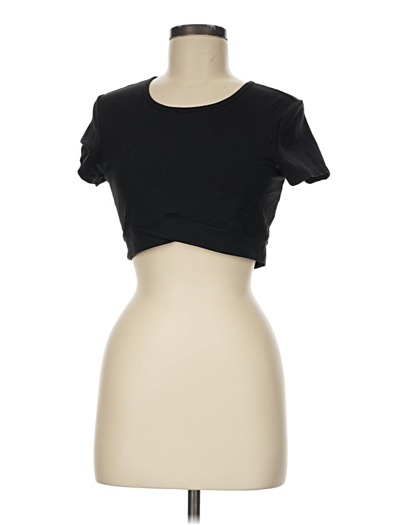 Pre-owned Unbranded Short Sleeve T-shirt In Black