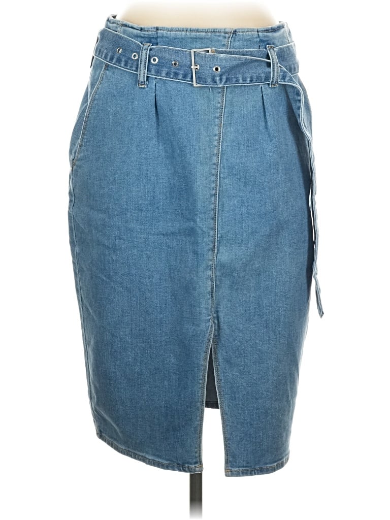 Pre-owned Ny & C Denim Skirt In Blue
