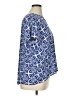 Ann Taylor LOFT 100% Polyester Blue Short Sleeve Blouse Size XL Petite - photo 4