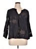 Sigrid Olsen Black 3/4 Sleeve Blouse Size XL - photo 1