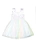 Assorted Brands 100% Polyester White Purple Dress Size 7 - photo 2