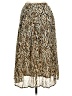 Frank Walder 100% Polyester Animal Print Gold Tan Casual Skirt Size 10 - photo 2