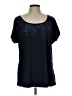 Coldwater Creek Stars Blue Short Sleeve Top Size L - photo 1