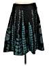 Mossimo 100% Polyester Graphic Teal Casual Skirt Size 10 - photo 1