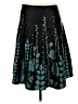 Mossimo 100% Polyester Graphic Teal Casual Skirt Size 10 - photo 2
