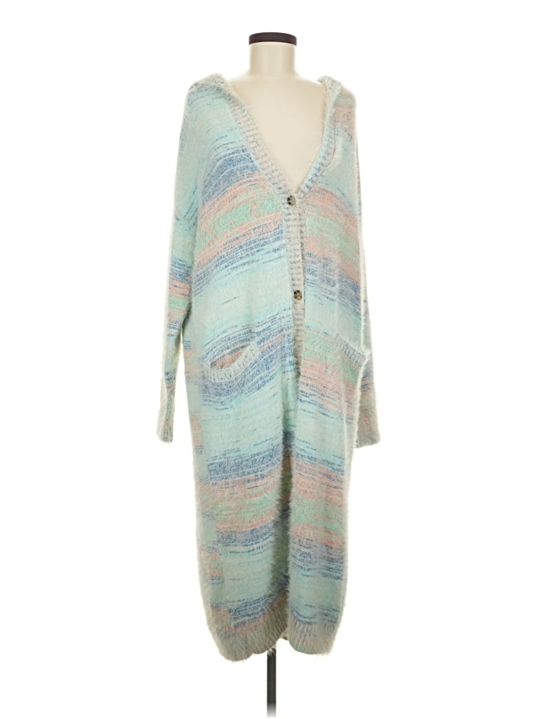 Pre-owned Anthropologie Cardigan Sweater In Blue