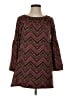 Win Win Chevron-herringbone Brown Casual Dress Size S - photo 1