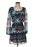 Speechless 100% Polyester Chevron-herringbone Teal Casual Dress Size S - photo 1